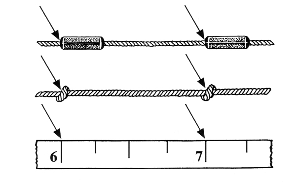 Figure 3. At each mark, consistently focus on a single point on the same side of the measuring device, rather than on the entire mark.