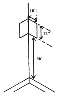 Figure 9. Use sheet metal guards at the interior corners of rooms to prevent rodents from climbing. 