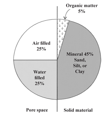 Figure 1.	Soil components in typical proportions.