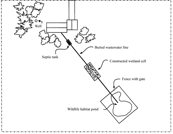 Figure 1. Constructed wetland system on residential site. 