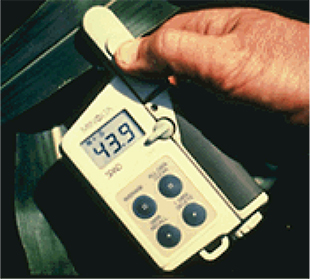 Figure 2. Close-up of chlorophyll meter.
