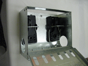 Figure 4. The Snap Trap Station manufactured by J.T. Eaton is suitable for holding two rat-sized snap traps. Photo by Stephen M. Vantassel.