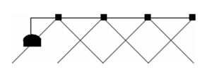 Figure 9. With a foam marker located one-half the distance between nozzles beyond the end nozzle, the marker is directly over the foam. 