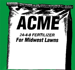 Figure 2. Sample fertilizer bag showing composition of three major nutrients (nitrogen, phosphorus, and potassium). 