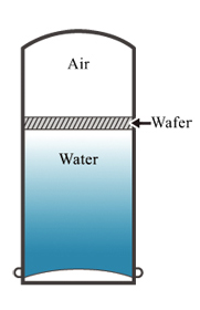 Figure 4. Steel galvanized tank with a wafer.