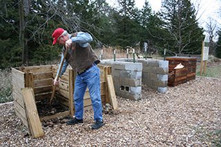 Figure 3.	Multiple units make turning more convenient and speed composting.